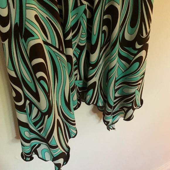 Brown abs blue Y2k 90s top - Picture 3 of 3